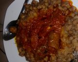 A picture of step 1 of Beans and palm oil stew.