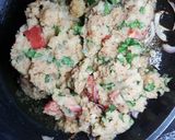 A picture of step 6 of Aloo ka bharta.