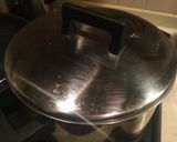 A picture of step 12 of Plov with lamb meat - my version from memory.
