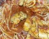 Foto del paso 6 de la receta: Espaguetis con pollo y macedonia de verduras