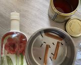 A picture of step 1 of Rakomelo | raki with honey | Greek traditional drink.