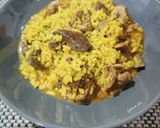 Foto del paso 6 de la receta: Arroz meloso trufado con hígados y mollejas de pollo