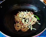 A picture of step 3 of Bhindi Shorshe/Sarson.