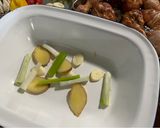 A picture of step 2 of Oven-Baked Three Cup Chicken.