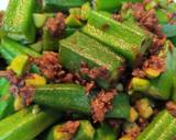 Fried Ladies finger with Sambal petai recipe step 8 photo