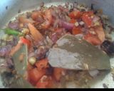 A picture of step 3 of Masoor Dal pulao.
