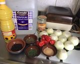 Une image de l'étape 1 de Sauce piment semi forte aux piments antillais et oignons.