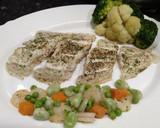 Foto del paso 6 de la receta: Menestra de verduras con lenguado y salsa de calabacín