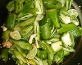 A picture of step 4 of Green chilli and lemon pickle.