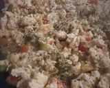 Foto del paso 4 de la receta Espaguetis integrales con verdura y carne picada de pollo