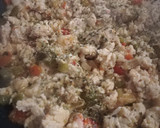 Foto del paso 4 de la receta: Espaguetis integrales con verdura y carne picada de pollo