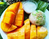 Gambar langkah 4 resipi Pulut Mangga.