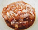Gambar langkah 1 resipi Nasi Tim Ayam Telur Puyuh.
