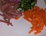 A picture of step 1 of Chips and stir fry with sausage.