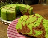 Foto langkah ke 5 dari resep Bolu Pandan Coklat Kukus.