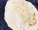 A picture of step 2 of Jowar roti.