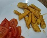 Foto langkah ke 2 dari resep Panggang Ayam dan Vegetable bumbu bawang tomat simple.