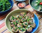 Hình bước làm 1 của món Cà Tím Nhồi Thịt Áp Chảo