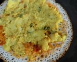 A picture of step 2 of Schezwan masala dosa.