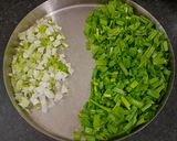 A picture of step 1 of Spring Onion Besan Sabji.