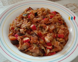 Foto del paso 5 de la receta: Salteado de pencas con pisto y pavo
