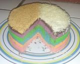 Foto langkah ke 10 dari resep Rainbow cake toping keju kacang coklat ala Rumah Ambolay.