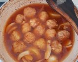 Foto langkah ke 7 dari resep Semur Bola Ayam Saos Tomat.