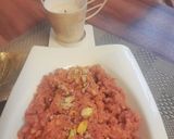 A picture of step 8 of Gajar ka halwa with peels.