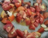 A picture of step 6 of Desi style Chhole Achhari piza.
