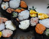 Hình bước làm 6 của món Sushi hoa