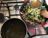 A picture of step 9 of Simple mushroom and leek risotto.