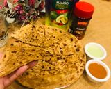 A picture of step 4 of Aloo Paratha.