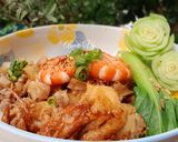 Hình bước làm 7 của món Bánh đa đỏ trộn tôm cua