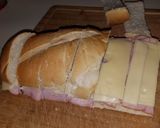 A picture of step 1 of Monte cristo sandwich.
