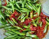 Gambar langkah 4 resipi Kacang Panjang Tumis Belacan.