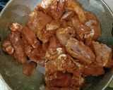 A picture of step 1 of KFC style Chicken.