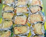 Hình bước làm 1 của món Grilled Salmon with Parmesan cheese