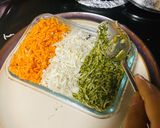 तिरंगा राइस (Tiranga Rice recipe in Hindi) रेसिपी चरण 7 फोटो