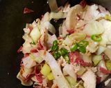A picture of step 2 of Chicken and Leek pasta bake.