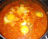 A picture of step 2 of Shakshuka (Egg Curry).