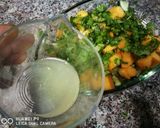A picture of step 3 of Mango salsa.