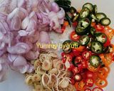 รูปขั้นตอนการทำที่ 2 ของ หลนกุ้งสด-หมูสับ