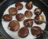 A picture of step 2 of #576 Chestnuts Roasted on Salt in a Skillet 🌰🧂🌰.