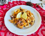 A picture of step 5 of Paprika Fried Calamari.