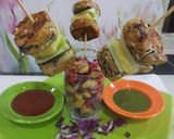 A picture of step 8 of Multi dal cabbage and mint grill Rice tikki bites.