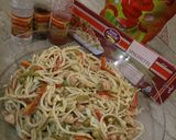 A picture of step 7 of Chicken veg spaghetti.