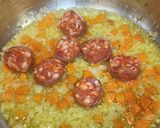 A picture of step 2 of Lentils with Chorizo in a Pressure Cooker.