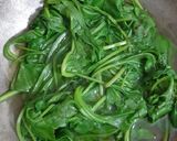 A picture of step 1 of Palak paneer.
