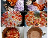 A picture of step 1 of Paneer makhni.