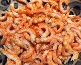Hình bước làm 1 của món Tép ram thịt mặn ngọt “Canh bí đỏ nấu sườn non.Bữa cơm đầy đủ “